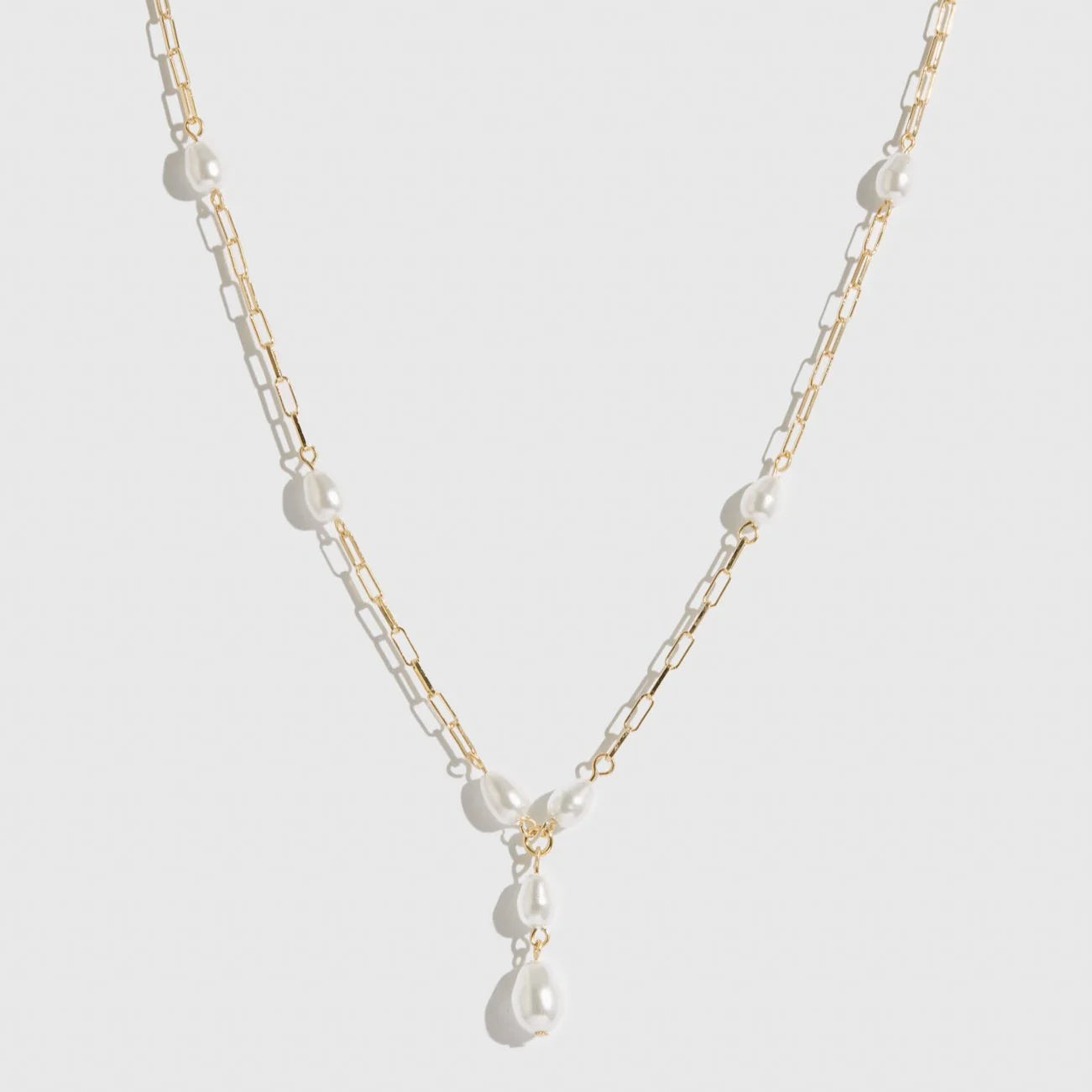 Paperclips & Pearls Necklace