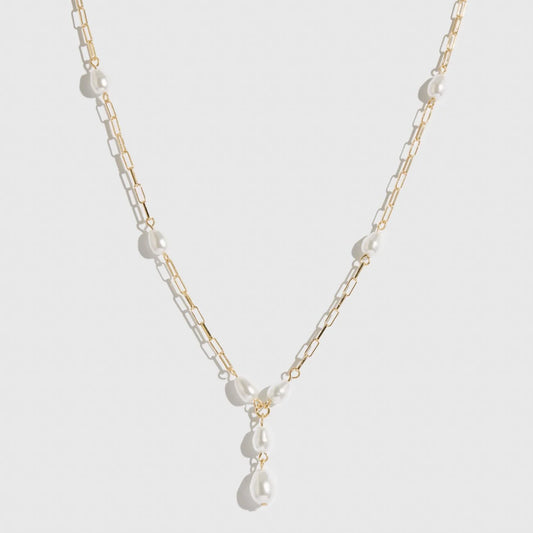 Paperclips & Pearls Necklace