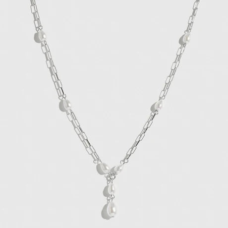 Paperclips & Pearls Necklace