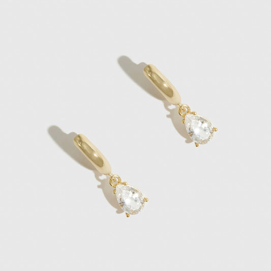 Teardrop Solitaire Huggies